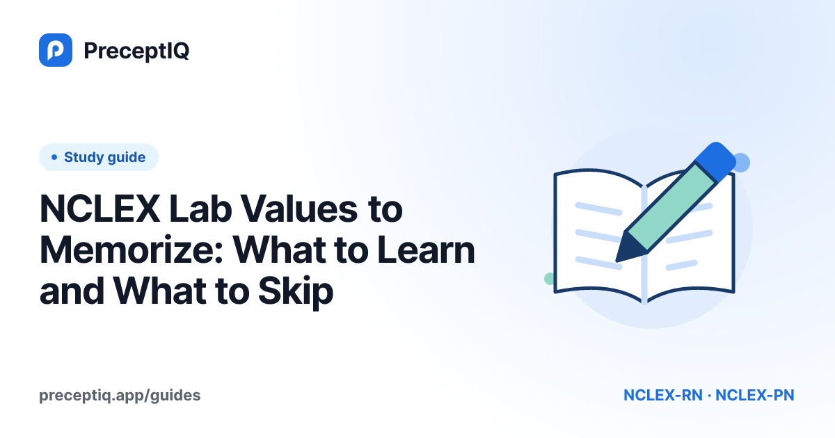 Illustrated cover: NCLEX Lab Values to Memorize: What to Learn and What to Skip